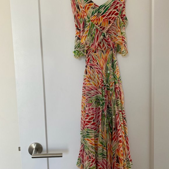 Vintage Diane Von Furstenberg Multi-Coloured Silk Dress - Picture 2 of 2